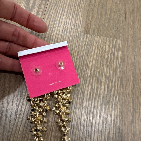 Crystal and bead dangle earrings - New condition - Picture 2 of 3